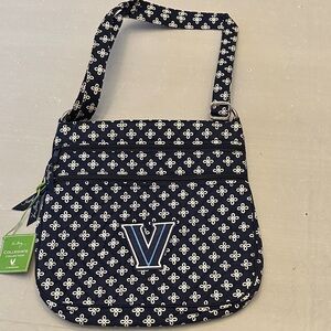 Vera Bradley Villanova Collegiate Triple Zip Hipster Crossbody Bag